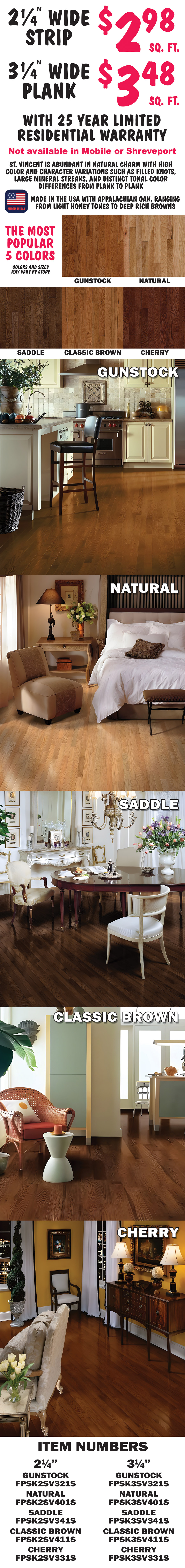 Bruce Prefinished Hardwood Flooring 3 quarter inch solid prefinished oak hardwood flooring.