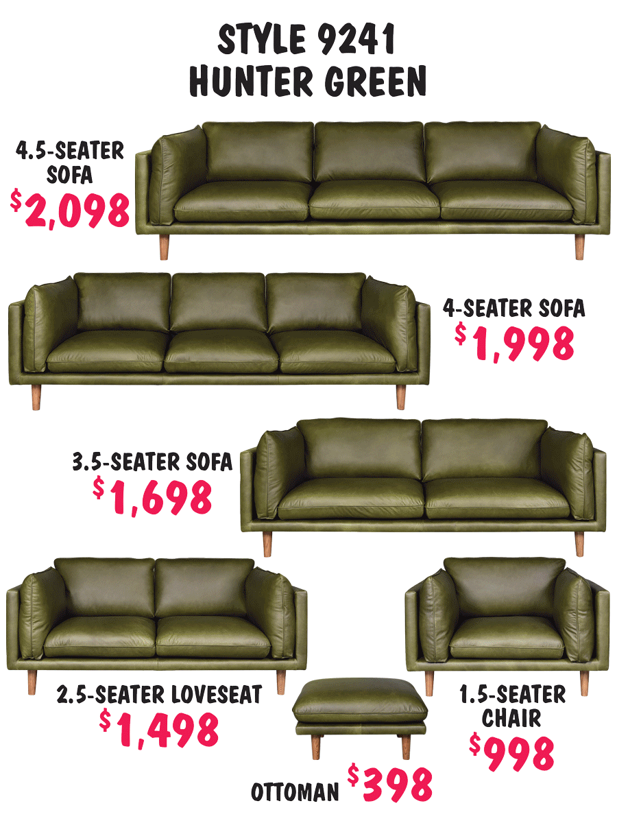 100 percent top grain Italian leather furniture, sofas, loveseats, chairs, ottomans, bar and counter height stools, available in 9 colors – hunter green, oxblood, vintage black, saba tee pee, vintage grey, vintage blue, vintage tan, vintage light grey, and vintage mocha. This lived-in top grain leather furniture is made to last a lifetime, acquiring a patina over time and becoming even more beautiful with age. Colors and styles may vary by store. Special BOGO on 4 colors only vintage light grey, vintage blue, vintage grey, and oxblood, no exceptions, sorry. Buy one piece at regular price, get a second piece of equal or lesser value for $99, any style including 4 and a half and 4 seater sofas. Hurry in for best selection. First come, first sold until they’re gone! BOGO only goo on vintage light grey, vintage blue, vintage grey, and oxblood, no exceptions, sorry. Colors and styles may vary by store.