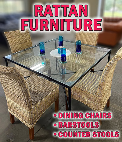 Rattan Furniture dining chairs, barstools, counter stools